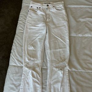 Ultra high rise ankle straight Abercrombie jeans